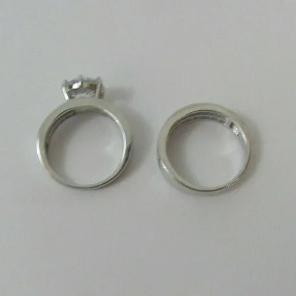 Bella Luce 9.25ctw Rhodium Over .925 Sterling Silver Ring With Band Size 8 EUC - Picture 9 of 9